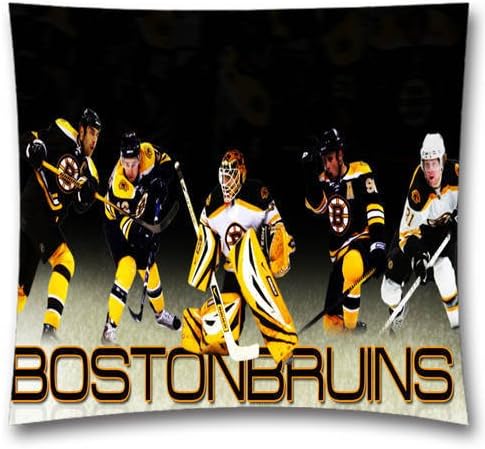 Beautiful Pillow Case,NHL Boston Bruins Pattern Decorative Pillow Cover - Cotton Linen Square Throw Pillow Case - Size:18X18 inch/(45cm x 45cm)