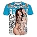 FaPlus Men's Fashion Tee Nude Cover 3D Print Short Sleeve T-Shirts