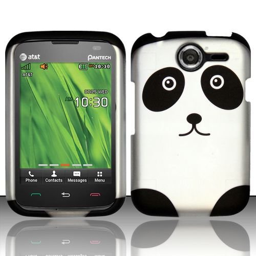 Panda Hard Case Snap On Rubberized Cover For Pantech Renue P6030 AT&T