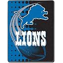 Detroit Lions Royal Plush Raschel NFL Blanket (Flash Series) by Northwest (60"x80")