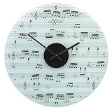 Frosted Glass Music Wall Clock