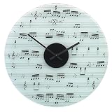 Frosted Glass Music Wall Clock