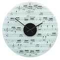 Frosted Glass Music Wall Clock