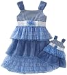 Dollie & Me Girls 2-6x Tiered Baby Doll Dress With Garment