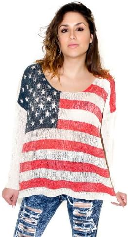American Flag Classic Knit Sweater, American Sweater July 4