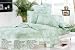 VLN017-4-Q Floral Green Queen Size 100% Cotton 4 Piece Sheet Set