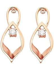 Pair of 14K Rose Gold Diamond Earring Jackets - 0.16 Ct. -- LIFETIME WARRANTY