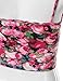 Doublju Women V Neck Floral Printing Girlish Crop Tank Top