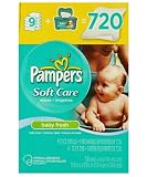 Pampers Pampers Softcare Baby Fresh Wipes 10x Box With Tub 720 Count