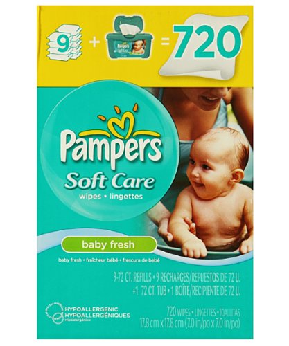Pampers Pampers Softcare Baby Fresh Wipes 10x Box With Tub 720 Count