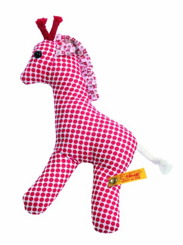 Steiff Steiff«s little circus giraffe rattle, red Baby Plush