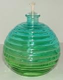 Vintage 2 Tone Glass Oil Lamp