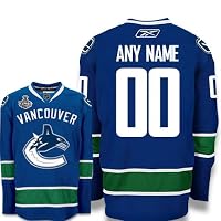 ANY NAME Vancouver Canucks Reebok Premier Home Authentic NHL Hockey Jersey (NHLPA Certified Custom Sewn Authentic Twill)