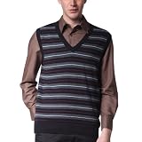 Doublju Mens Casual Vest Sweater (V118Z)