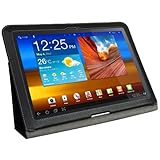 VIPERTEK Premium Slim Leather Case for Samsung Galaxy Tab 10.1 Wi-Fi Only (Black)