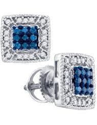 10KT White Gold 0.36 CTW-Diamond Fashion Earring