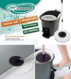 Produkt-Bild: 360 Mopp Set mit 2 Moppk&ouml;pfen | Das Original aus dem Hause Benley | Der beste Wischmopp | Nass / Trocken Mop - Putzen ohne Spuren zu hinterlassen | 100% hochwertiger Microfaserkopf | Super saugf&auml;hig | Saubere H&auml;nde | Einfach und m&uuml;helos | (grau / gr&uuml;n)