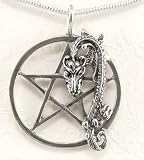 The Pentacle with an Oriental Dragon in Sterling Silver