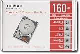 Hitachi 160 GB Travelstar 5k160 PATA 5400 RPM 2.5in 9.5mm Internal Notebook Hard Drive