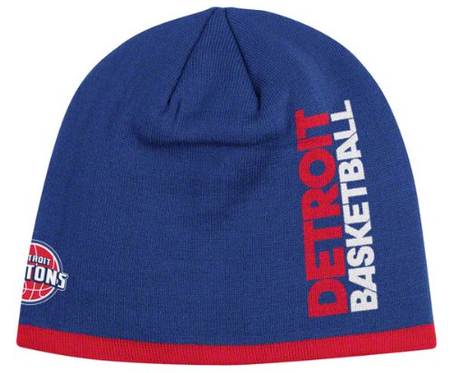 Detroit Pistons adidas 2010-2011 Offical Team Uncuffed Knit Hat
