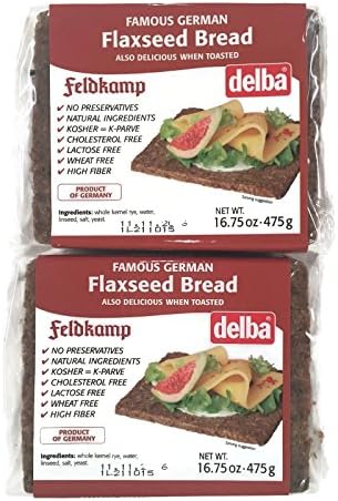 Feldkamp German Flaxseed Bread, 16.75-Ounce Vacuum Packs (Set of 2)