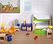 Mobilier pour maison de poupées, chambre des enfants, 28 éléments, bois, 51746