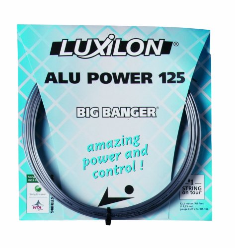 Wilson ALU Power 125 Tennis Racquet String Set (16L Gauge, 1.25 mm)