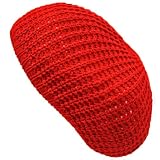 Red Warm Thin Slouchy Knit Tami Beret Cap Hat