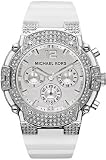 Quartz Chronograph Silver Dial Silicone Strap