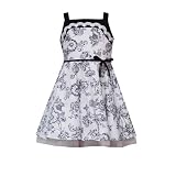 Rare Editions Toddler Girls 2T-6X IVORY BLACK FLORAL TOILE PRINT Special Occasion Wedding Flower Girl Easter Party Dress