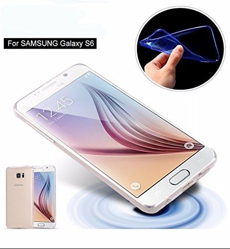Galaxy S6 Ultra Slim Clear SOFT Jelly Cell Phone Case **Smartphone Protector Flexible Samsung Rubber Gel Cover TPU [Shockproof Bumper] Anti-Slip Case Galaxy SVI G9200