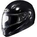 HJC Solid Men's CL-MAX II Bluetooth Sports Bike Motorcycle Helmet w/ Free B&F Heart Sticker Bundle - Black / Large