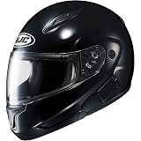 HJC Solid Men’s CL-MAX II Bluetooth Sports Bike Motorcycle Helmet – Black / 2X-Large