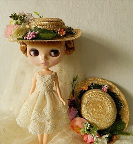 Blythe For dolls Summer, spring A flower　straw hat 1/6 A doll Blythe A Barbie Rika, (flower and straw hat) by fun market