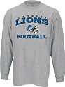 Detroit Lions -Grey- Stacked Helmet Long Sleeve T-Shirt