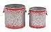 Deco 79 98487 Planter, Red/Gray
