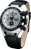 Police 'Sidewinder' Gents Black Leather Strap Watch With Silver Dial