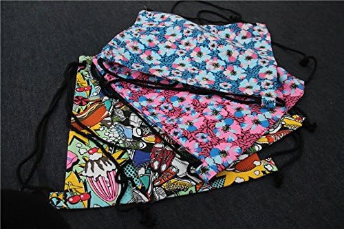 Unisex Canvas Drawstring Bag Gym Swim School Sport Shoe Boot Bag Tote Mesh Beach Bag Backpack Shopping Sack Bags (shose)