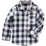 オシュコシュ OSHKOSH/ ダブル ギンガム ボタン-フロント シャツ カラー トップス長袖シャツ 2歳【並行輸入】