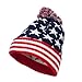 American Flag Pom Knit Beanie - Navy