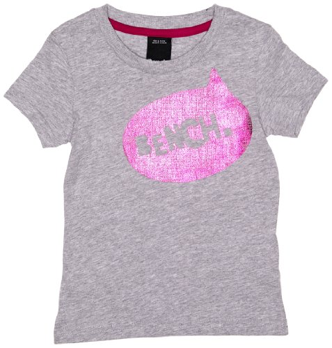 Bench M&auml;dchen T-Shirt BUBBLES, medium grey marl,152 (11-12), BGGK0322_GY080X