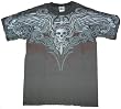 Pinstripe Skulls 2 Sided T-Shirt by Liquid Blue 100% Cotton Teens & Adults Shirt
