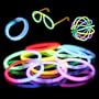 100 8" Premium Glow Stick Bracelets (10 Color Mixed Assortment)
