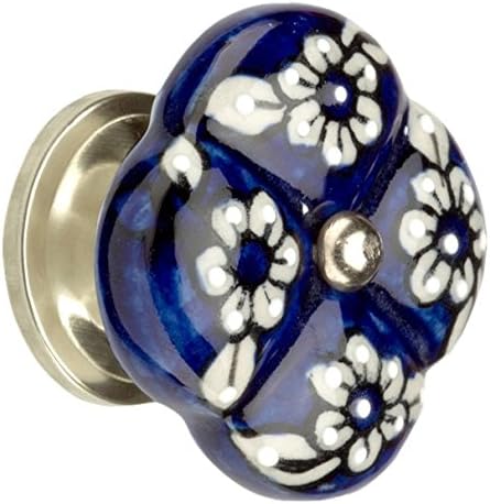 myoh KNB.830.40.46 Turkish Art Knob, Pottery Blue