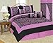 Read 7 Piece Micro Suede Zebra Purple Comforter Bed-in-a-bag Set King Size Bedding Details 7 Piece Micro Suede Zebra Purple Comforter Bed-in-a-bag Set King Size Bedding