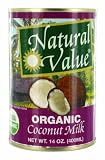 Natural Value Organic Coconut Milk, 14 Ounce Cans (Pack of 12)
