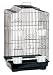 Blue Ribbon Scalloped Style Roof Bird Cage, 14-Inch by 18-Inch by 28-Inch, Black/Smoke