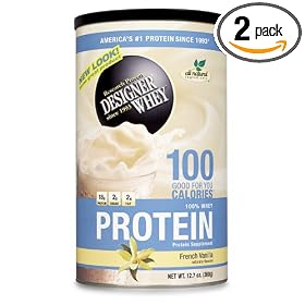 DESIGNER WHEY Protein Powder French Vanilla, All Natural Ingredients , 12.7 Ounce Units (Pack of 2)