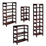 Winsome 92425 Espresso Beechwood SHELF 3-SECT WIDE