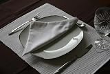 Four White Napkins 100% Cotton / 18 x 18 Inch / 45x45 cm / Easy care table Napkins / Washable at 60 Deg C / Homescapes Brand / Normally delivered Next Working Day at No Extra Cost / Postage refund of £2.00